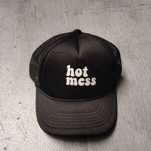 Black 'Hot Mess' Trucker Hat
